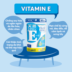 Viên uống bổ sung vitamin e DHC 60 ngày hỗ trợ hạn chế lão hóa da 60 viên