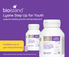 Viên nhai bioisland lysine tăng chiều cao cho trẻ từ 6 tuổi trở lên hộp 60 viên