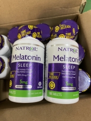 Hỗ trợ giấc ngủ ngon natrol melatonin sleep 5mg hộp 100 viên giúp ngủ sâu, ngon, tinh thần sảng khoái (ngậm)