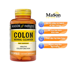 Viên Uống Hỗ Trợ Chức Năng Đại Tràng MASON NATURAL Colon Herbal Cleanser 100 Viên