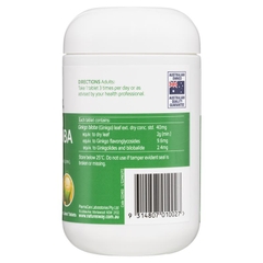 Ginkgo biloba nature's way 2000mg bổ não, tăng cường trí nhớ hộp 120 viên