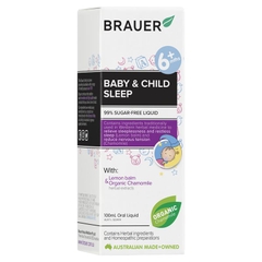 Siro brauer baby & child sleep hỗ trợ giấc ngủ cho bé từ 6 tháng chai 100ml