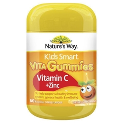 Kẹo Dẻo Nature's Way Kids Smart Vita Gummies Vitamin C+ZinC – Bổ sung kẽm và vitamin C tăng sức đề kháng cho trẻ