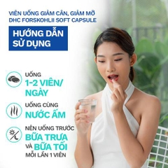 Viên uống Giảm cân DHC bổ sung dầu dừa hỗ trợ giảm cân an toàn và làm đẹp da 60 viên 30 ngày