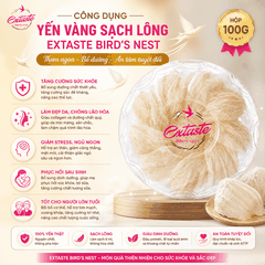 Yến vàng sạch lông extaste bird's nest thơm ngon bổ dưỡng hộp 100g