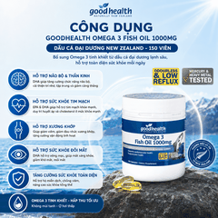 Dầu cá đại dương New Zealand Goodhealth Omega 3 Fish Oil 1000mg 150 viên