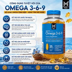 Viên uống bổ sung dầu cá Omega 3 6 9 Member’s Mark Supports Heart Health 325 viên