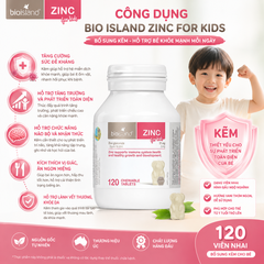 Bio Island ZinC cho bé 120 viên bổ sung kẽm cho bé