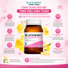 Tinh Dầu Hoa Anh Thảo Blackmores Evening Primrose Oil 190 Viên – Bí Quyết Cân Bằng Nội Tiết & Đẹp Da Toàn Diện