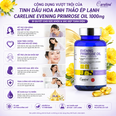 Tinh dầu hoa anh thảo ép lạnh Careline Evening Primrose Oil 1000mg 60 viên