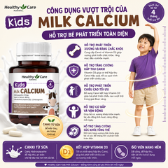 Canxi sữa cho bé Healthy Care Kids Milk Calcium 60 viên