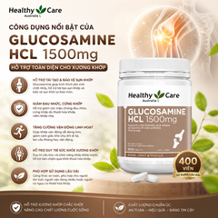Viên uống xương khớp Glucosamine HCL 1500mg Healthy Care 400 viên