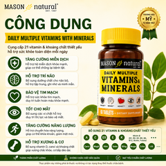 Viên vitamin và khoáng tổng hợp Mason Natural Daily Multiple Vitamins With Minerals 60 viên