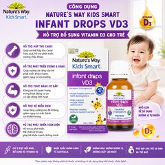 Nature's Way Kids Smart Infant Drops VD3 - Hỗ trợ bổ sung Vitamin D3 cho trẻ - Hộp 13ml
