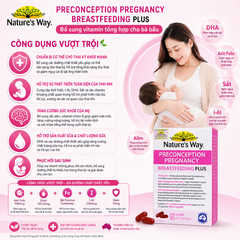 Nature's Way PreConception Pregnancy Breastfeeding Plus - Bổ sung vitamin tổng hợp cho bà bầu