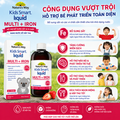 Nature's Way Kids Smart Multi Iron Liquid 200ml - Hỗ trợ bổ sung sắt và các vi chất cần thiết cho trẻ nhỏ dạng nước