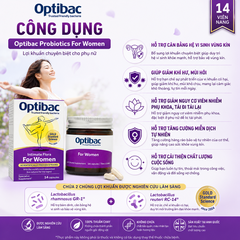 Lợi khuẩn Optibac Probiotics For Women dành cho phụ nữ 14 viên