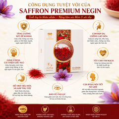 Nhụy hoa nghệ tây saffron premium negin 3g tây á