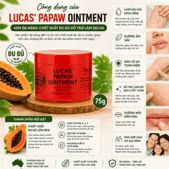 Kem đa năng Lucas Papaw Ointment chiết xuất đu đủ hỗ trợ làm dịu da hộp 75g