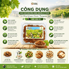 Hộp 300g Nho khô nguyên cành Adora st Food Dried Grapes Cluster Thompson đặc sản Úc