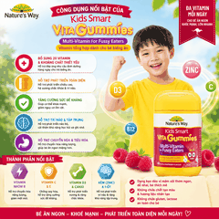 Nature's Way vita gummies multi vitamin For fussy eaters - vitamin tổng hợp dành cho bé biếng ăn