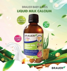 Thực phẩm bổ sung Canxi dạng sữa Brauer Baby Kids 200ml cho bé từ 7 tháng tuổi