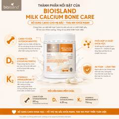 Bio Island Milk Calcium Bone Care 150 Viên – Canxi Sữa Tự Nhiên Hỗ Trợ Xương Khớp Cho Gia Đình