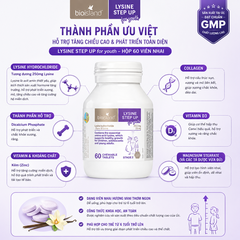 Viên nhai bioisland lysine tăng chiều cao cho trẻ từ 6 tuổi trở lên hộp 60 viên