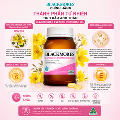Tinh Dầu Hoa Anh Thảo Blackmores Evening Primrose Oil 190 Viên – Bí Quyết Cân Bằng Nội Tiết & Đẹp Da Toàn Diện