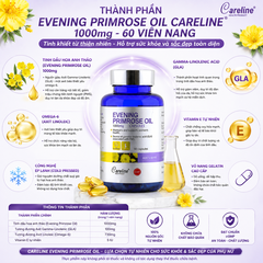 Tinh dầu hoa anh thảo ép lạnh Careline Evening Primrose Oil 1000mg 60 viên