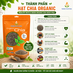 Hạt chia Healthy Nuts & Seeds Organic Chia Seeds 500gr