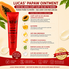 Kem đa năng Lucas Papaw Ointment chiết xuất đu đủ hỗ trợ làm dịu da tuýp 25g