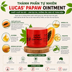 Kem đa năng Lucas Papaw Ointment chiết xuất đu đủ hỗ trợ làm dịu da hộp 75g
