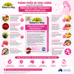 Nature's Way PreConception Pregnancy Breastfeeding Plus - Bổ sung vitamin tổng hợp cho bà bầu