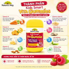 Nature's Way vita gummies multi vitamin For fussy eaters - vitamin tổng hợp dành cho bé biếng ăn