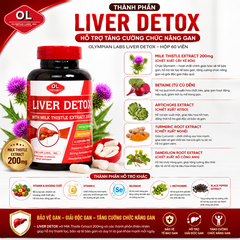 Hỗ trợ tăng cường chức năng gan Olympian Labs Liver detox hộp 60 viên