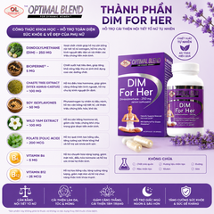 Hỗ trợ cải thiện nội tiết tố cho phụ nữ Olympian Labs Dim For Her 30 viên
