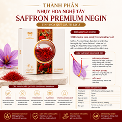 Nhụy hoa nghệ tây saffron premium negin 3g tây á