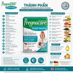 Vitabiotics Pregnacare Breast - feeding 84 tabs bổ sung vitamin và khoáng chất cho phụ nữ cho con bú
