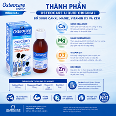 TPBVSK Vitabiotics Osteocare Liquid Original Calcium Magnesium hộp 200ml Canxi  magie, vitamin D3 và kẽm
