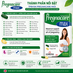 TPBVSK Pregnacare Max  bổ sung vitamin,khoáng chất cho phụ nữ mang thai &cho con bú vitabiotics 84 viên