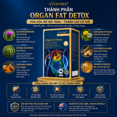Thải độc mỡ nội tạng vitatree organ fat detox thanh lọc cơ thể hộp 60 viên
