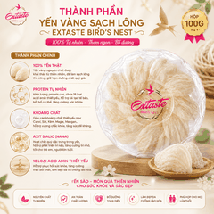 Yến vàng sạch lông extaste bird's nest thơm ngon bổ dưỡng hộp 100g