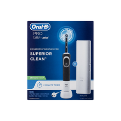 Bàn chải điện cao cấp oralb pro 100 crossaction midnight black brush head & travel care
