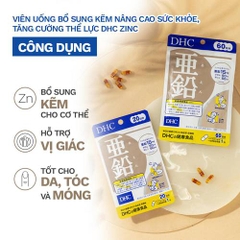 Viên uống bổ sung Kẽm ZinC DHC gói 30 ngày 30 viên hỗ trợ làm đẹp da, tóc, móng và giảm mụn