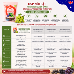 Nho khô nguyên cành Adora st Food Dried Grapes Cluster Thompson  7kg