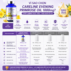 Tinh dầu hoa anh thảo ép lạnh Careline Evening Primrose Oil 1000mg 60 viên