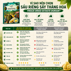 Sầu riêng sấy thăng hoa Freeze Dried Extaste Durian 100g Ready to eat Snack