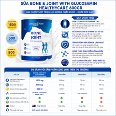 Sữa Bone & Joint With Glucosamin Healthycare 600gr