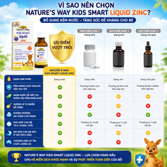 Nature’s Way Kids Smart Liquid ZinC 100ml – Bổ sung kẽm nước tăng sức đề kháng cho bé